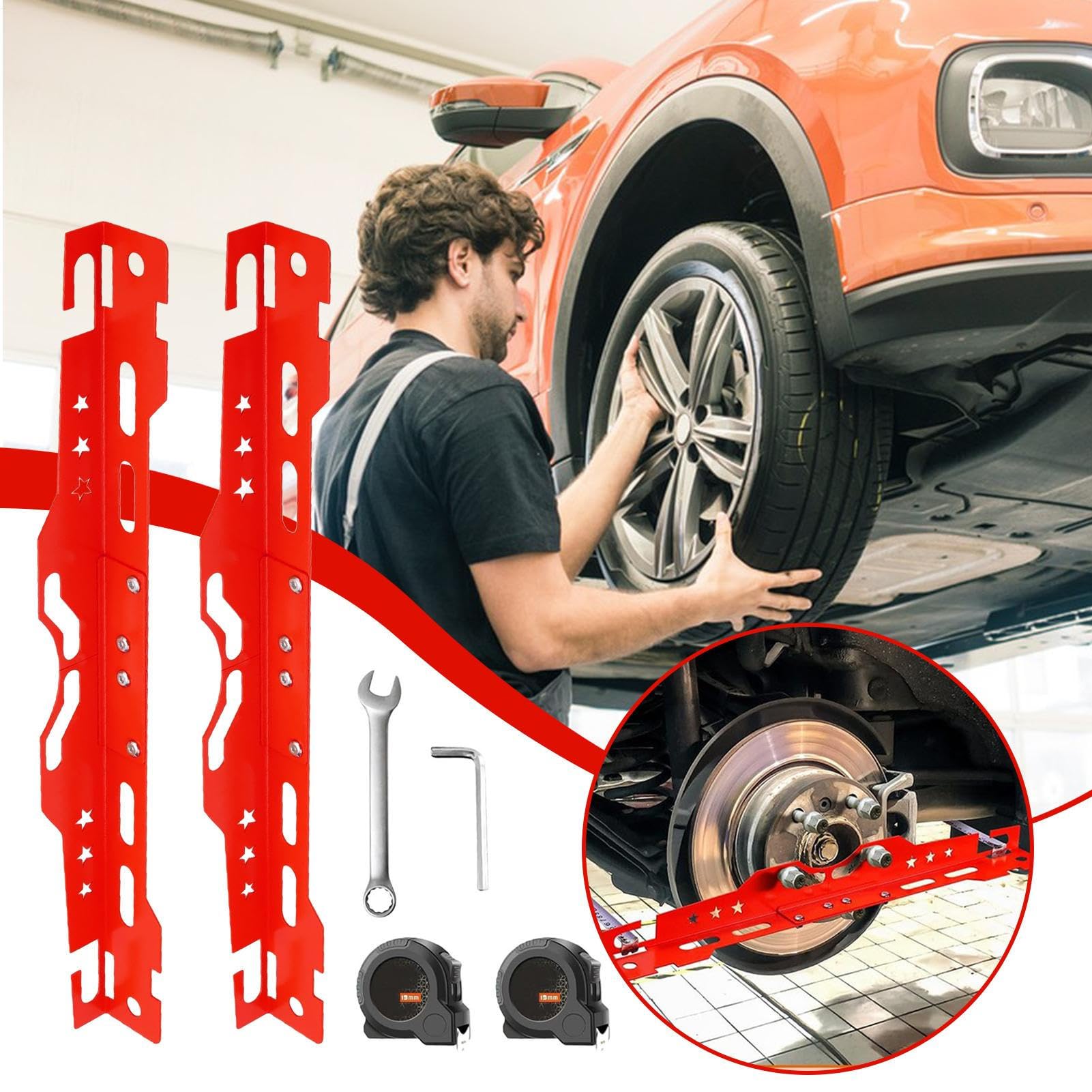 Generico Kit per Allineamento Ruote Auto | Placche Regolazione Convergenza,Piastre Rinforzate Ad Alta Resistenza per Auto E Veicoli Commerciali