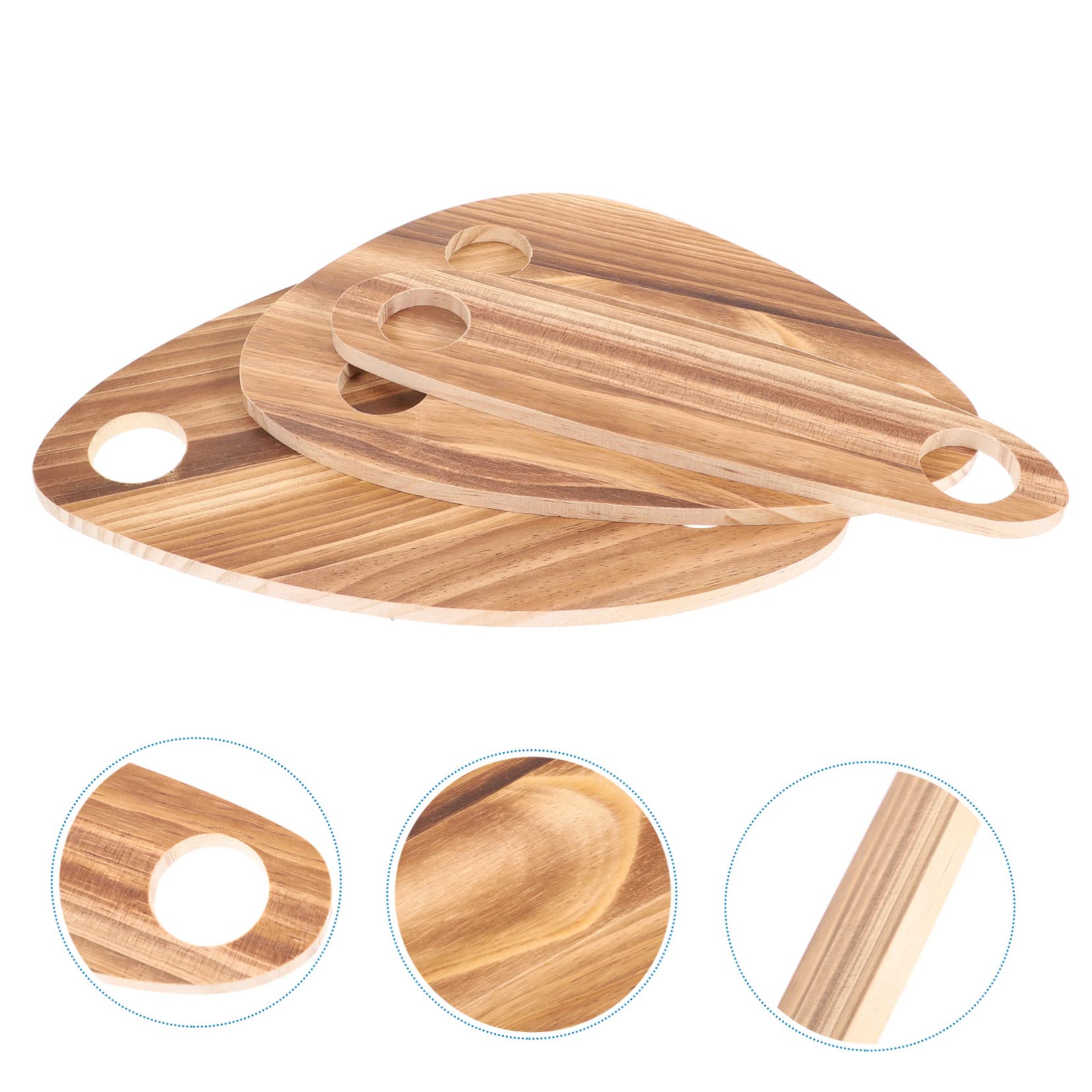 IMIKEYA Plateaux de Service à Bouteilles 3 Pièces en Bois pour Table