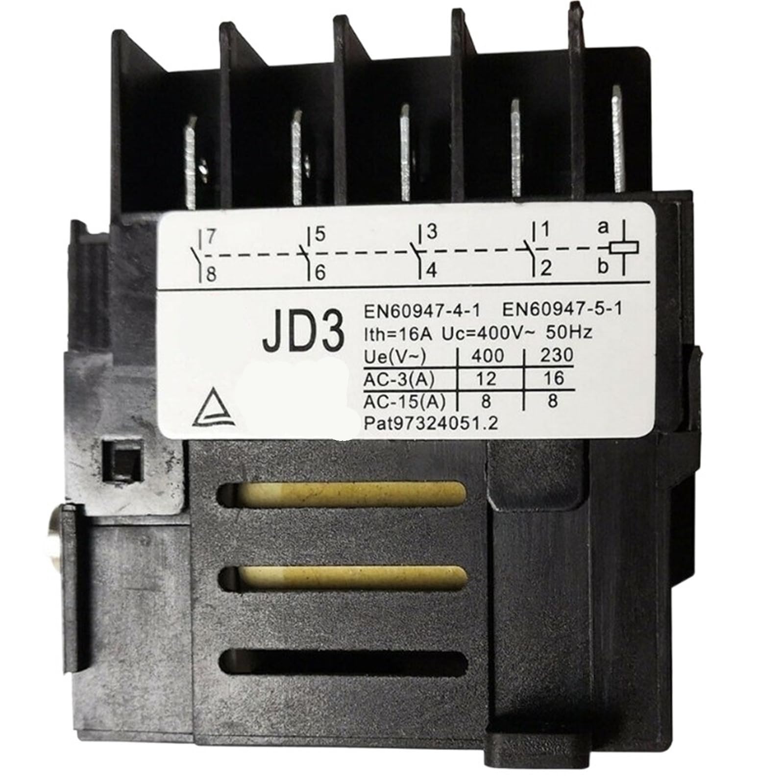 Relais contrôle moteur JD3 400V 10 broches pour contacteur et automatisme
