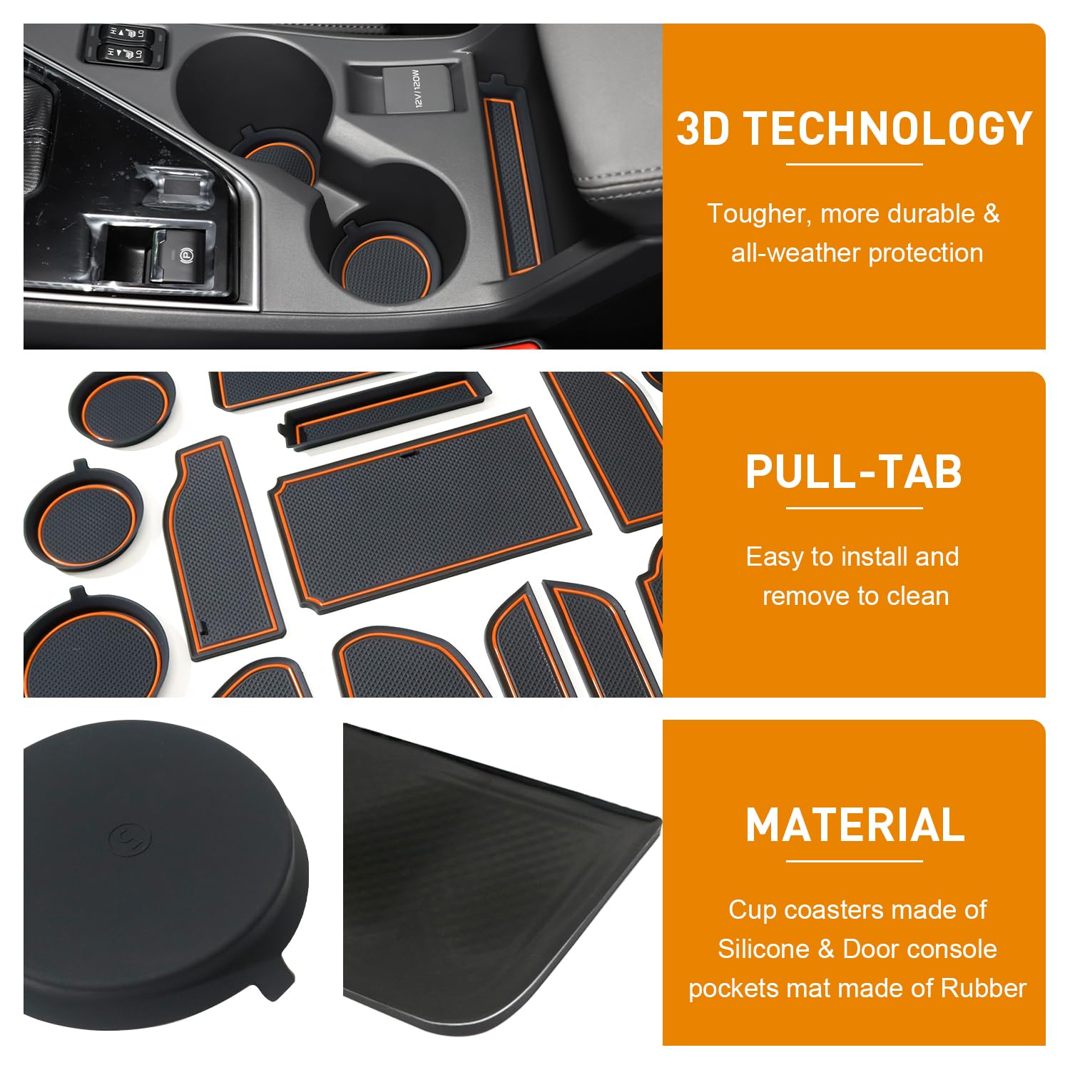 Snapklik.com : MOCHENT 3D Cup Holder Inserts For Subaru Crosstrek