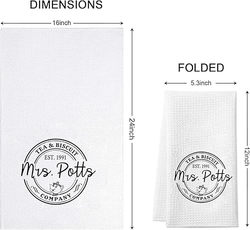 Miniatura 2 de Toalla de cocina inspirada en la película Mrs. Potts Tea & Biscuit Company Toalla de cocina (toalla de Sra. Potts)
