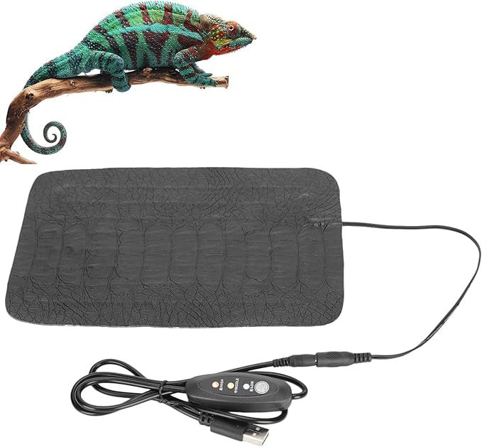 Almohadilla térmica USB para reptiles ZJchao, con control de temperatura miniatura 4