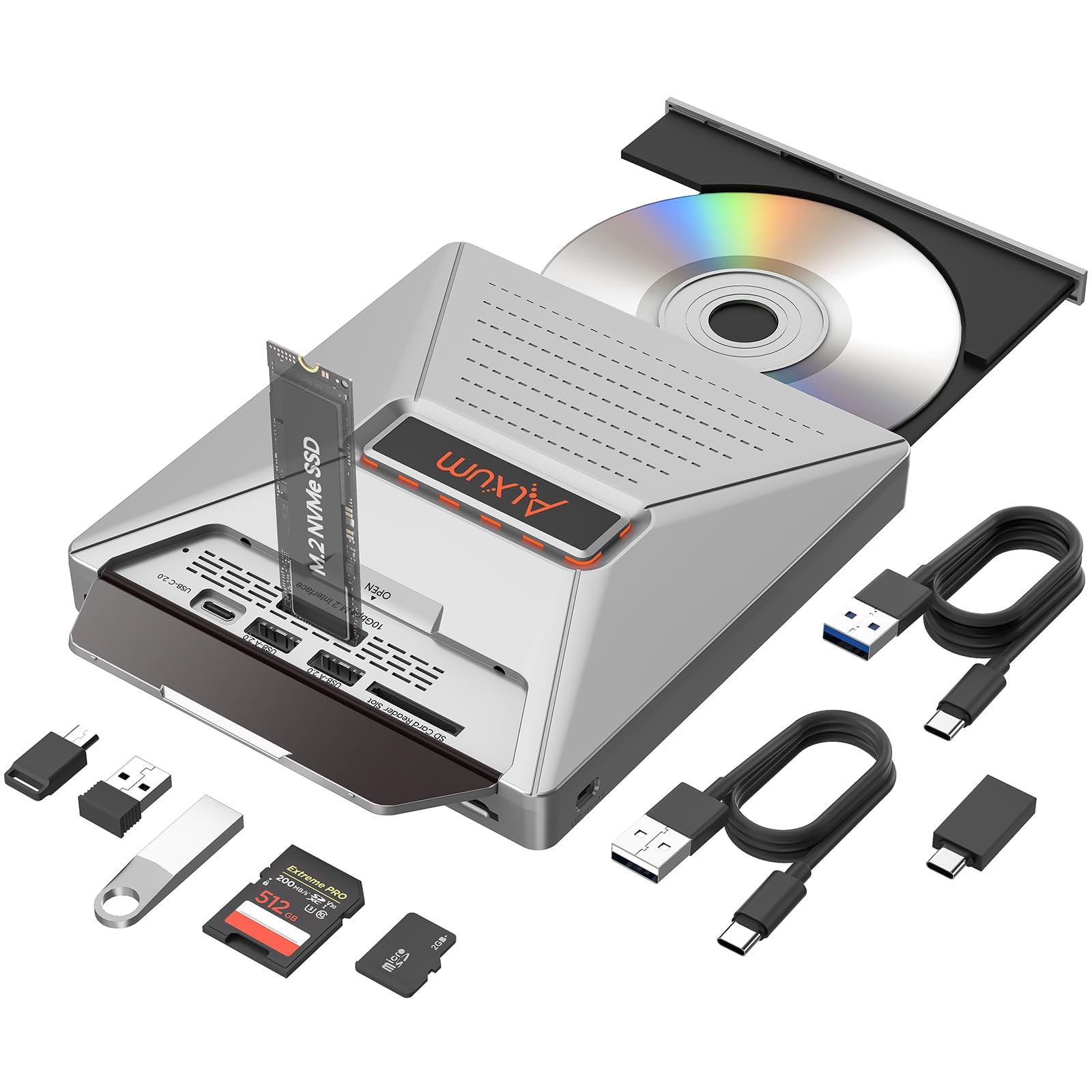 本/CD/DVD OUT Amazon.com: Alxum External CD DVD Drive for Laptop, 7 in 1