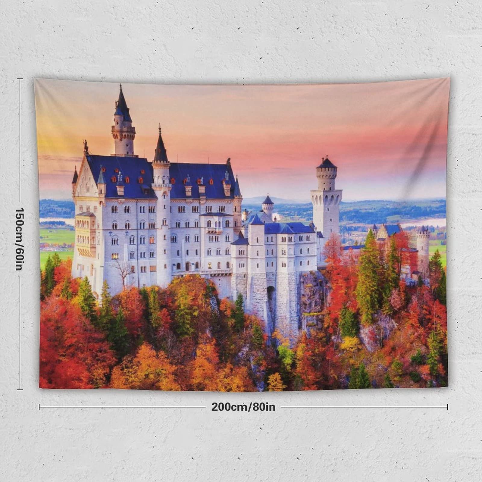 Amazon.com: Landscape Tapestry Germany. Famous Neuschwanstein