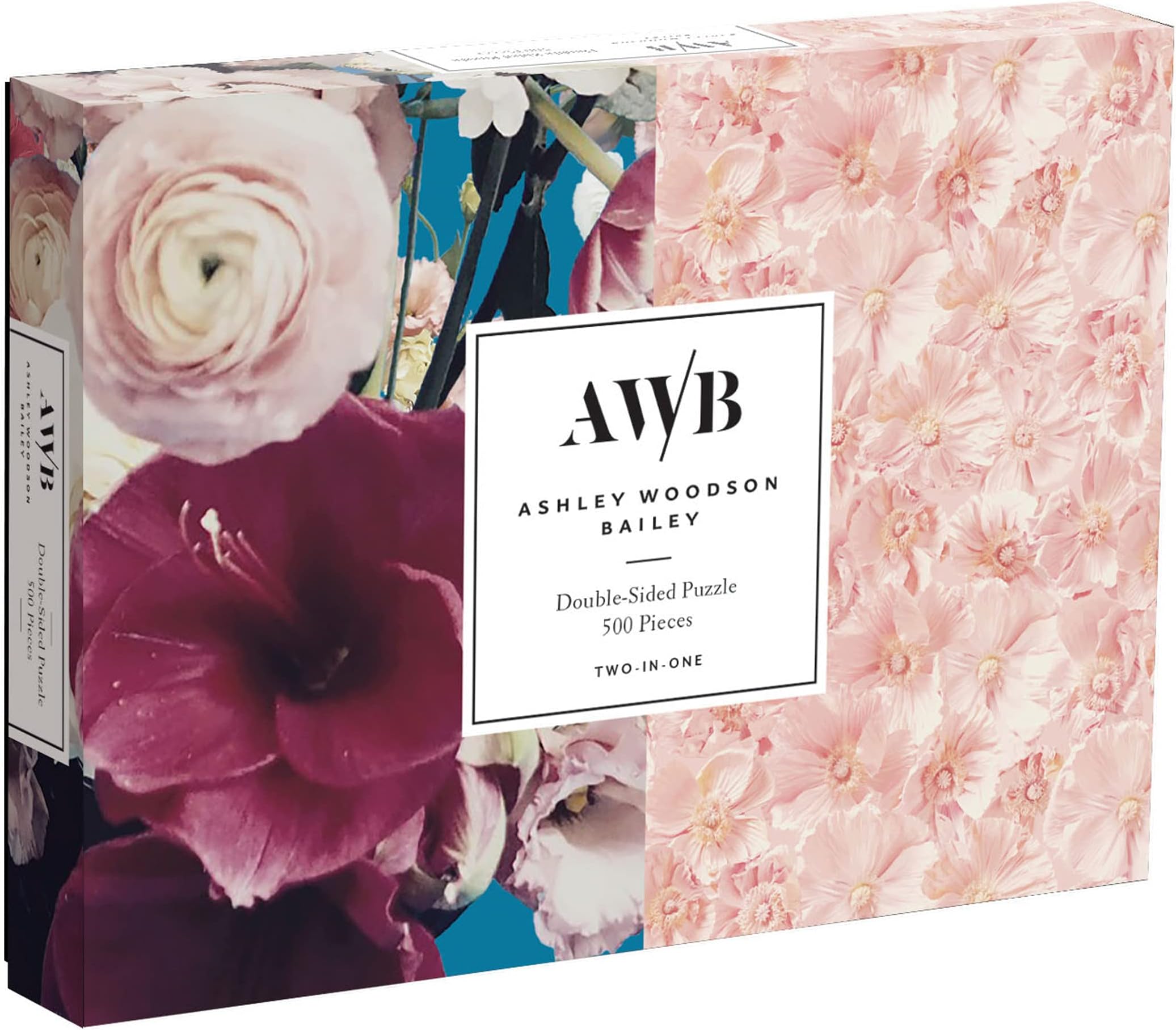 Ashley Woodson Bailey Floral Double Sided Jigsaw Puzzle for Adults, Flower Puzzle with Floral Scenes on Both Sides, Multicolor (0735355959), 500