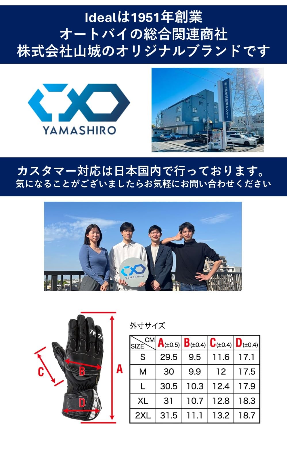 Amazon | [山城] IDEAL アイディール バイク用 ウィンター グローブ