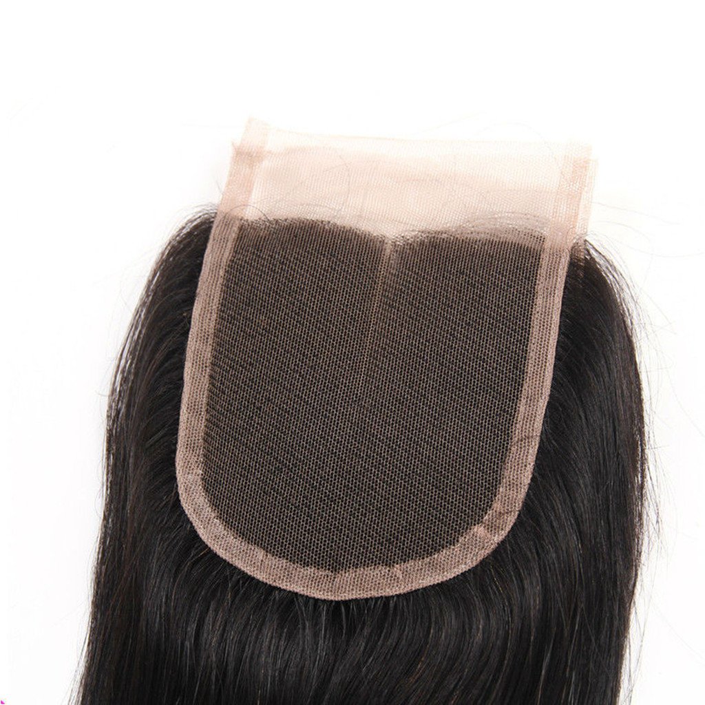 Lot de 3 mèches et 1 trame de cheveux raides vierges péruviens 8A+