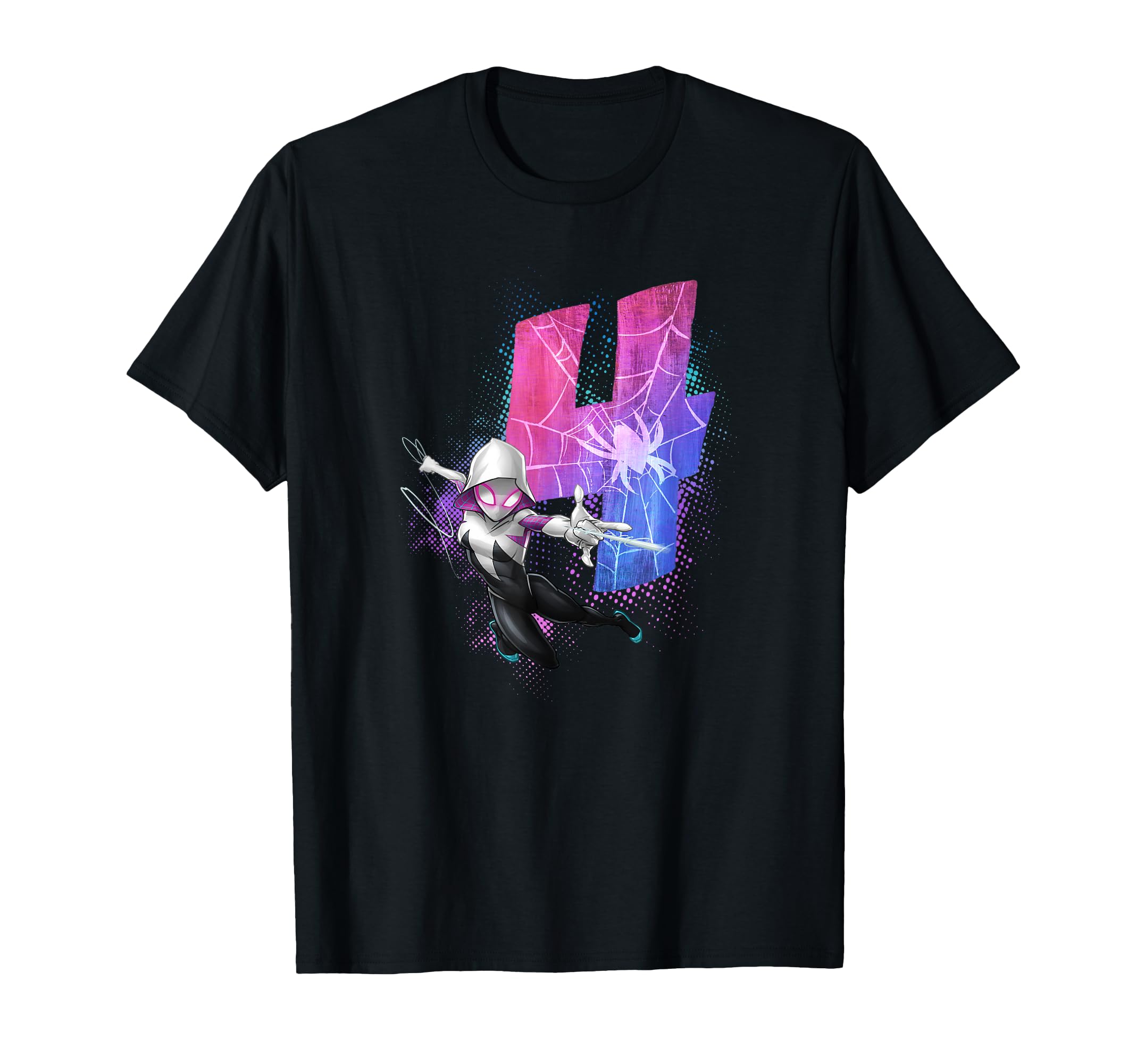 Ghost-Spider Gwen Stacy 4th Birthday Graphic T-Shirt