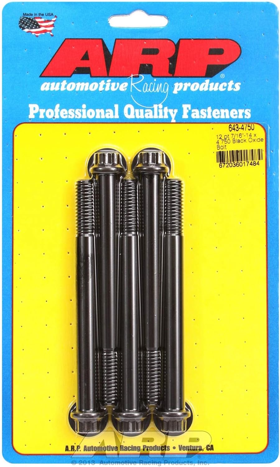 ARP 7/16"-14 X 4.750 12Pt Bolt Black