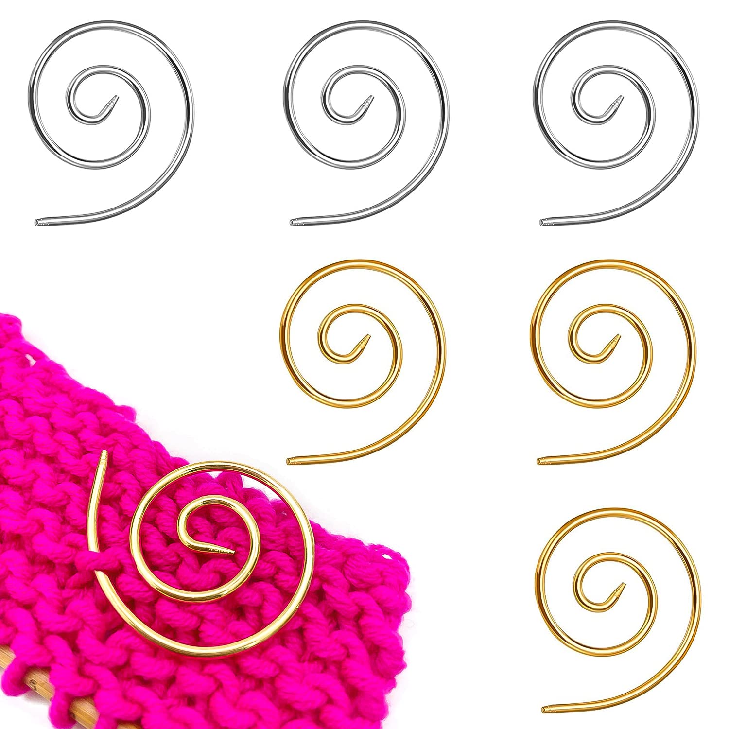 COHEALI Lot De 6 Aiguilles à Tricoter Circulaires En Métal