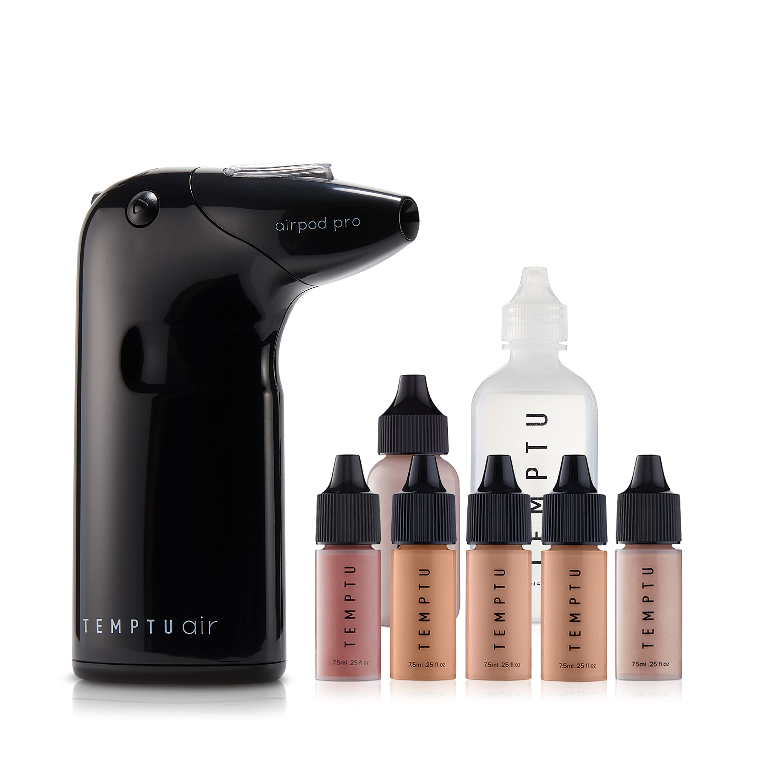 TEMPTU Air Intro Airbrush Makeup Kit 9-Piece Set Includes Cordless Device Refillable Makeup Cartridge 3 Perfect Canvas Semi-Matte