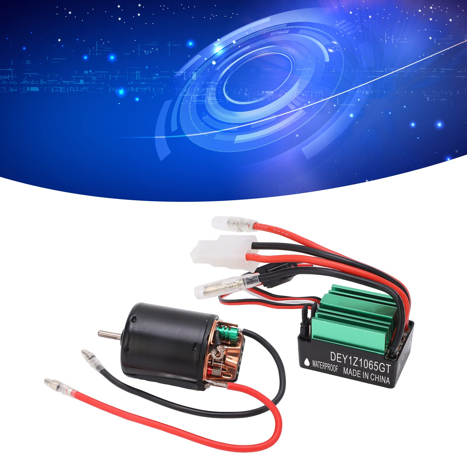 Motore spazzolato 540 con ESC 65A, Ricambi Auto RC Motore spazzolato a Grande Torsione Portatile Durevole (55T)