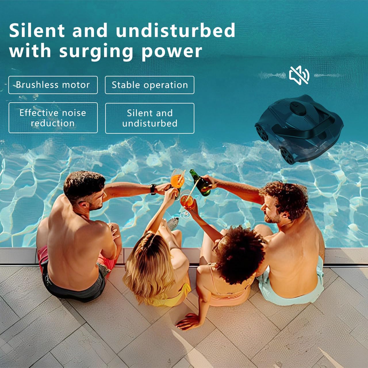 Amazon.com : Automatic Robotic Pool Vacuum Cleaner, Ideal