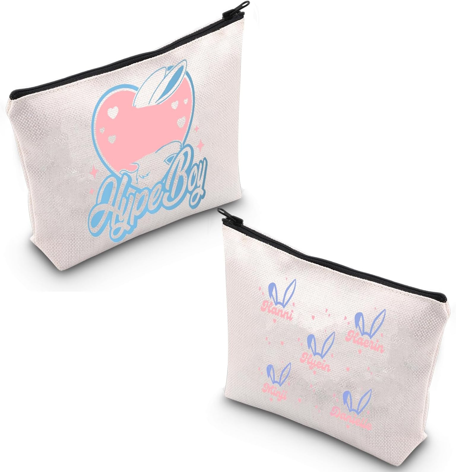 MEIKIUP Korean Group Makeup Bag Korean Music Fans Gift Korean Group Cosmetic Bag Korean Group Merchandise Gift for Women (Hype B Bag)