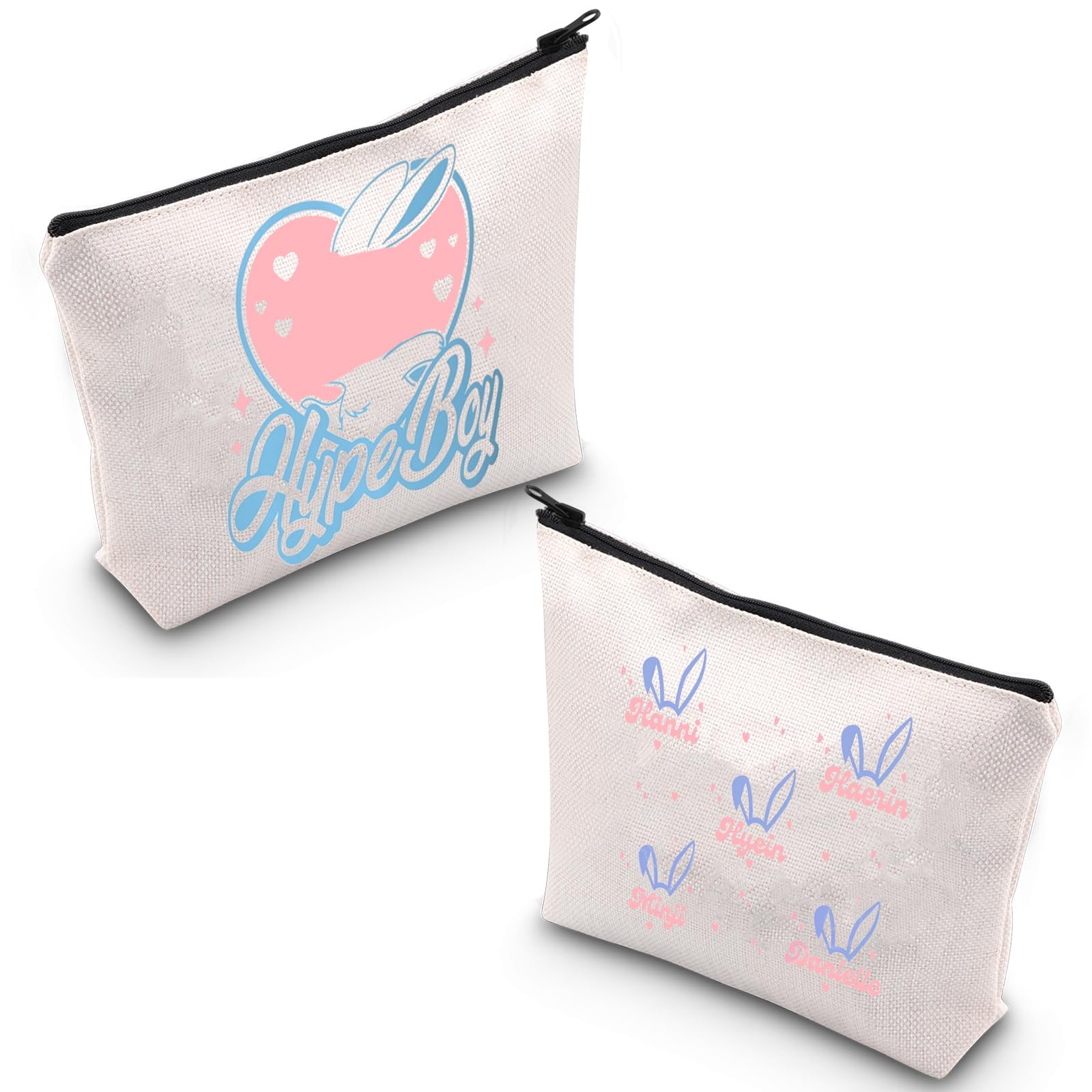 MEIKIUP Korean Group Makeup Bag Korean Music Fans Gift Korean Group Cosmetic Bag Korean Group Merchandise Gift for Women (Hype B Bag)