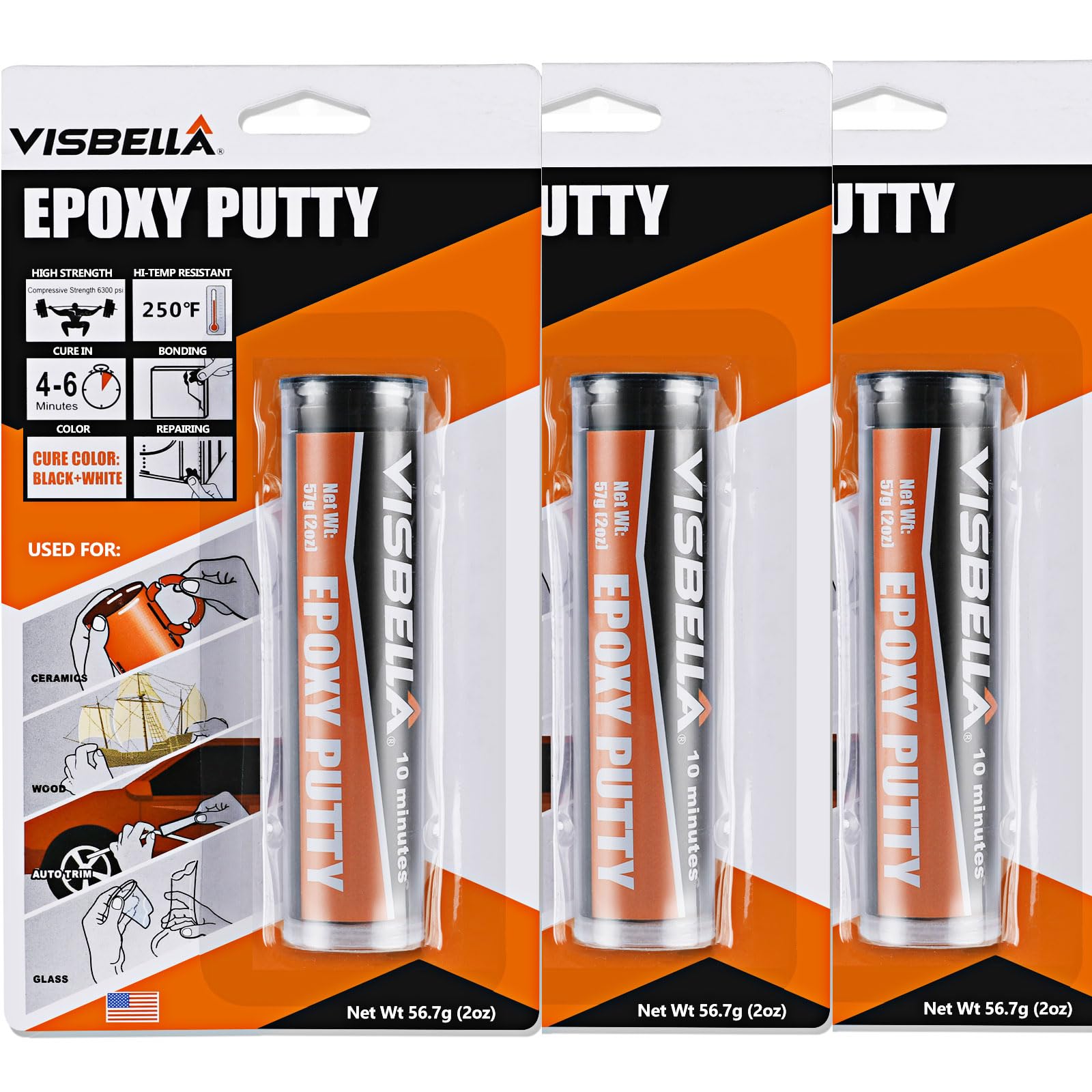 Amazon.co.jp: VISBELLA エポキシパテ 接着パテ ※訳アリ品：パッケージ