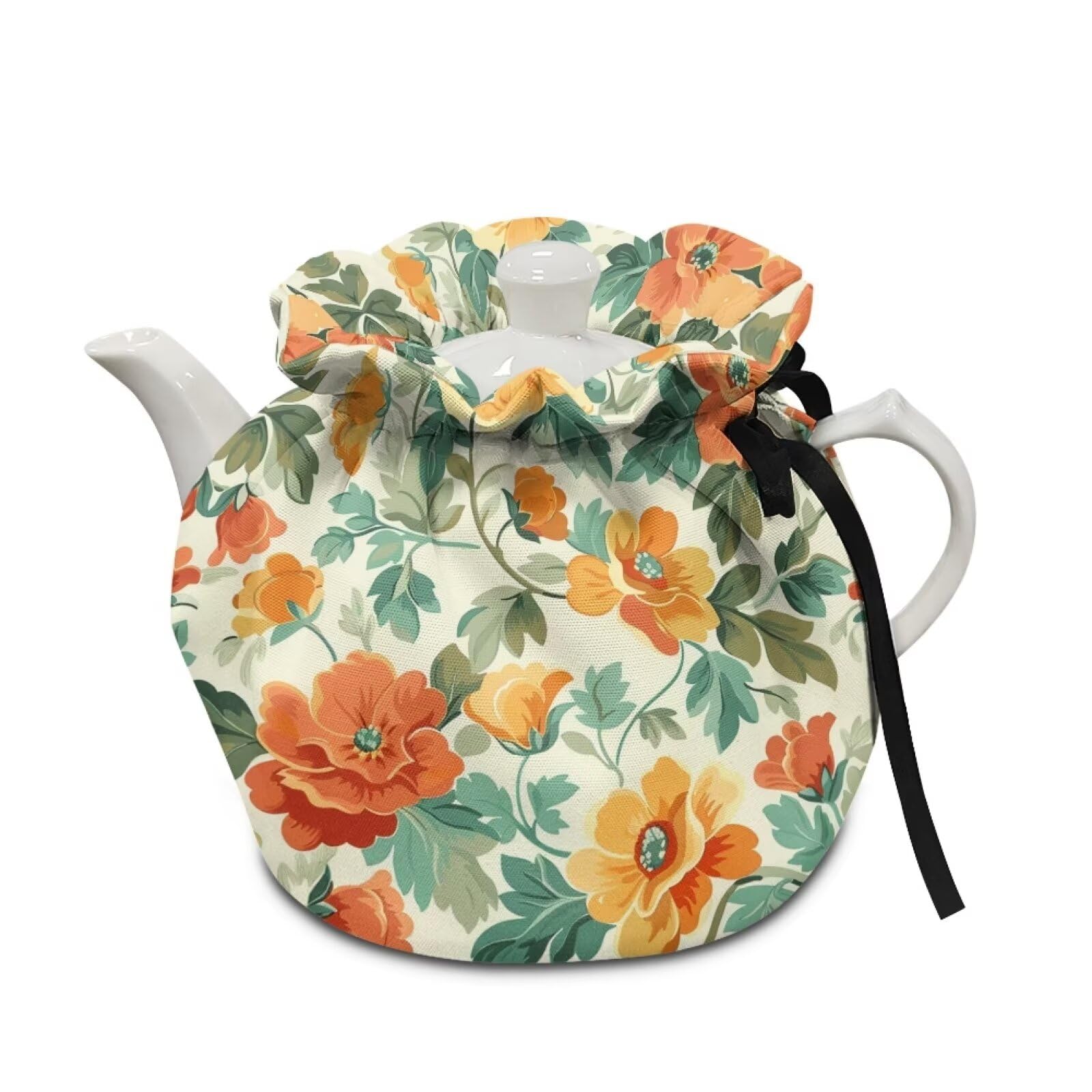 CREAMIC Flower Tea Cozy for Teapot Kettle Dust Cover Large Tea Cosy Insulation and Keep Warm Portable Easy to Clean Kettle Protective Suitable for Kitchens Hotels or Cafes