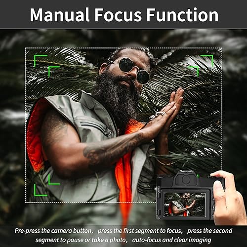 Miniatura 7 de WIKICO Cámara de vlogging 4K 48MP Cámara digital para fotografía en YouTube con WiFi luz de relleno enfoque manual zoom digital 16X lente gran