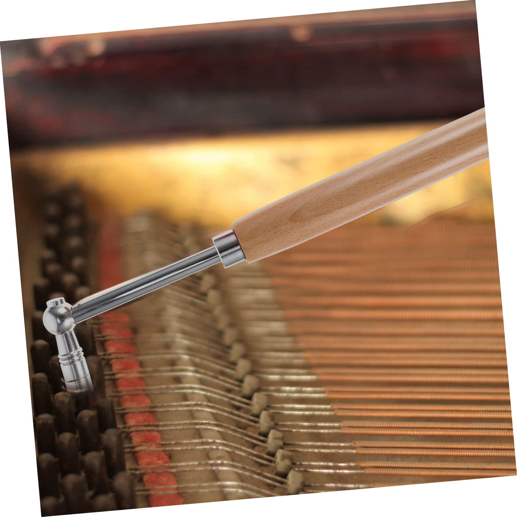 Herramientas de Afinación de Piano 1 Juego, Kit de Ajuste | Silenciadores de Varillas y Tira de Temperamento, Negro, Acero, Madera, Nylon, Goma