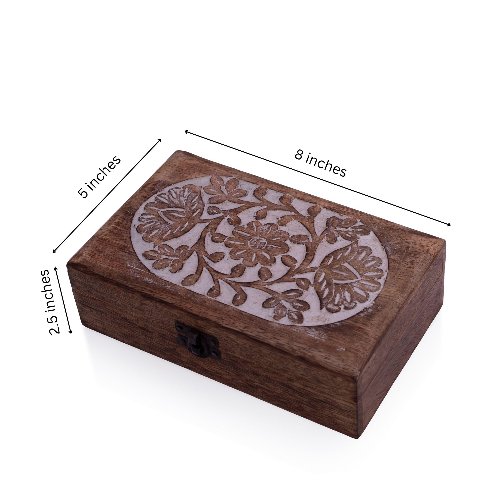 Handgefertigte Dekobox Aus Mangoholz – 20x13x6 Cm, Rustikales Design, Vielseitig Nutzbar