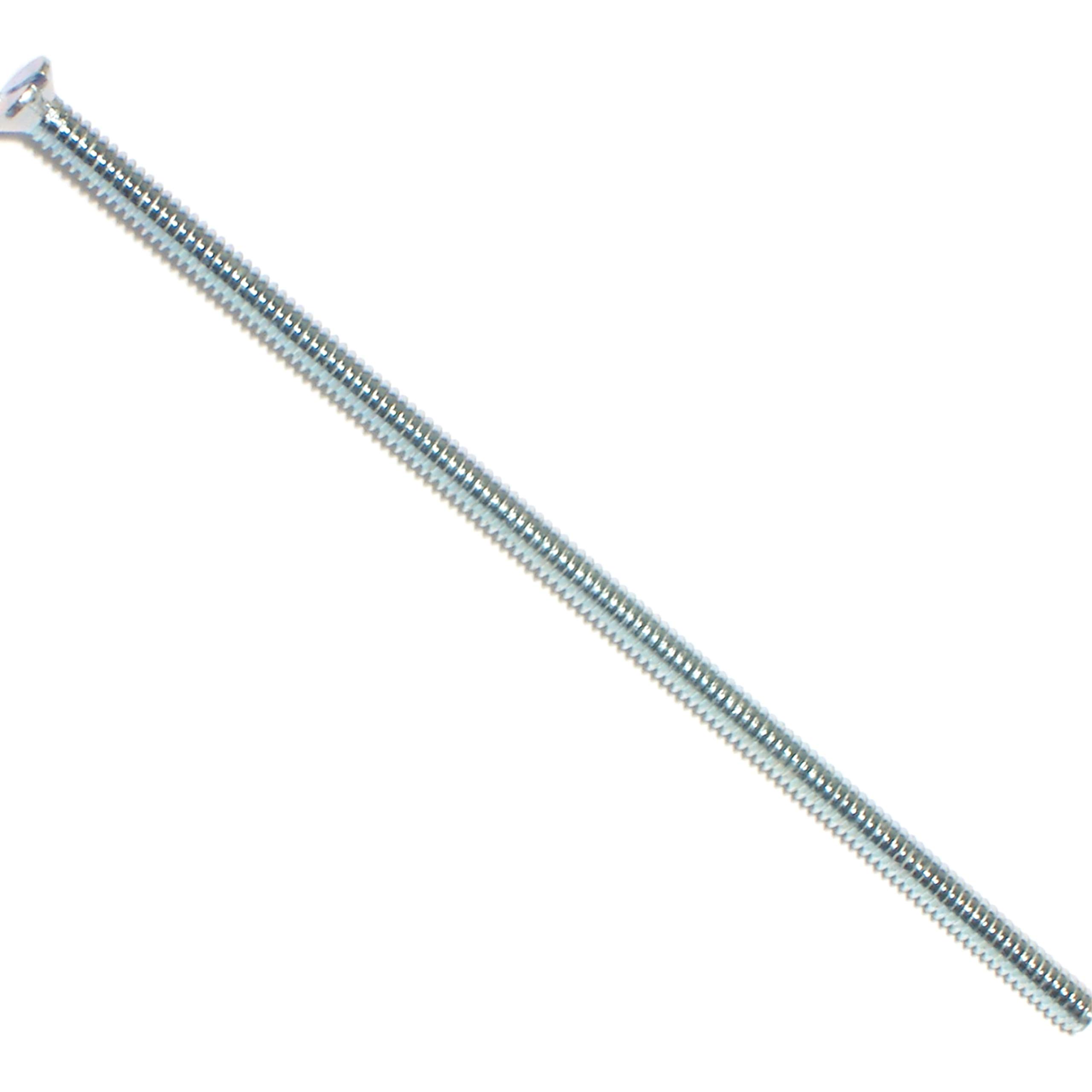 Hard-to-Find Fastener 014973309572 Slotted Flat Machine Screws, 6-32 x 4, Piece-15, zinc