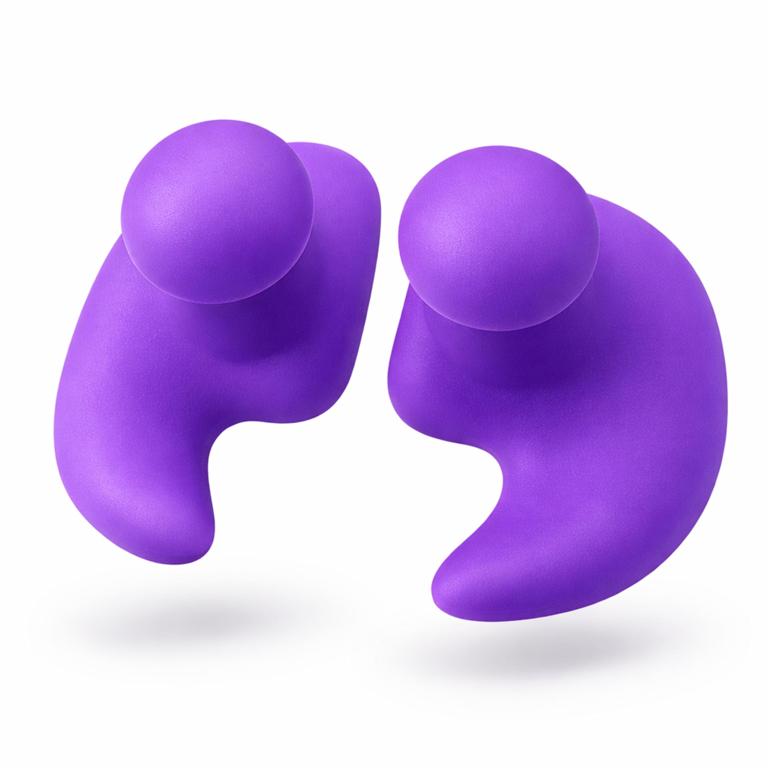 James HealthPlus 1 Pair Silicone Earplugs Waterproof Soft Texture Portable Ear Plugs for Water Sports Swimming with Storage Box Purple-image-10