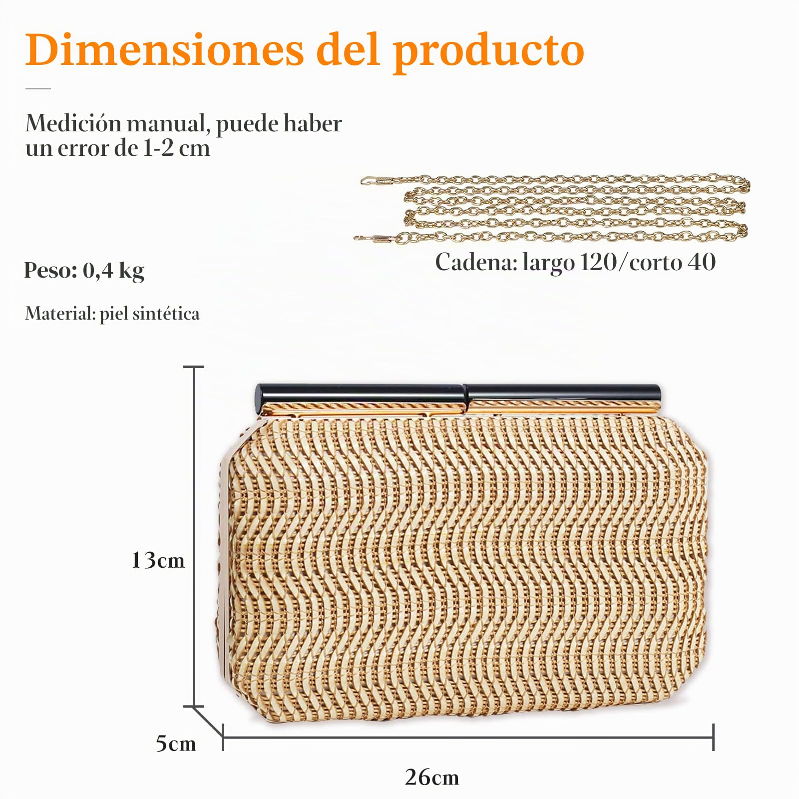 Bolsa de Noche para Mujer Elegante Bolso de Mano Bolso de Fiesta Pequeña Bolsa de Cadena Bolso Bandolera PU Cuero Bolso de Hombro para Fiesta de Graduación Boda Banquete Amarillo Claro