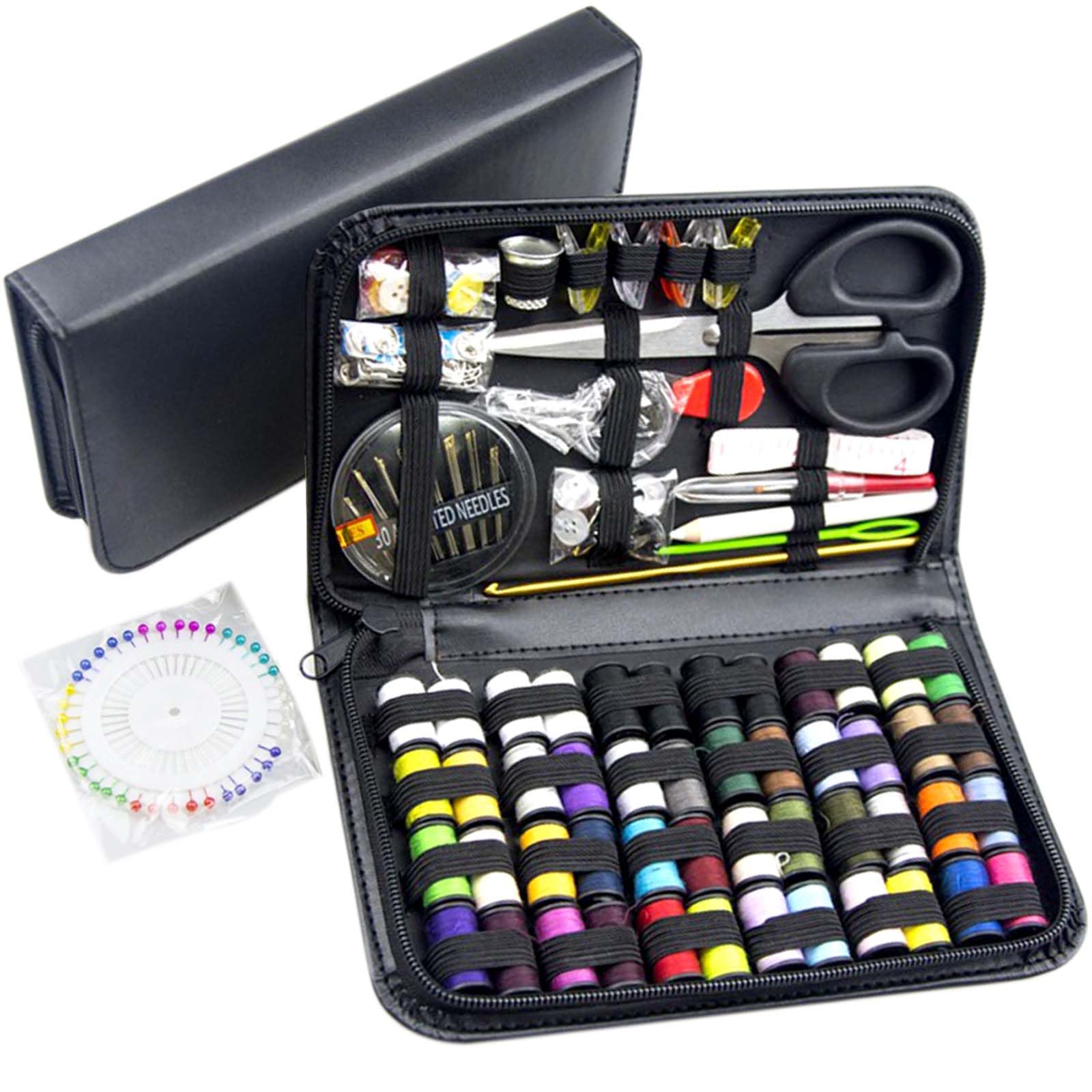 ZOCONE 172 Pcs Sewing Kit with PU Case, Travel Sewing Supplies and Accessories for Beginners, Emergency Travel and Home