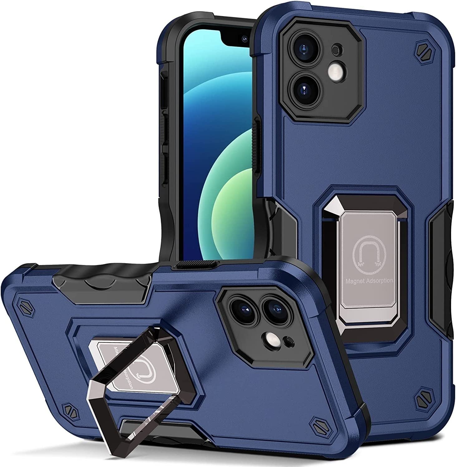 Coque iPhone 13 Pro protection militaire bleu étui antichoc avec aimant - 8