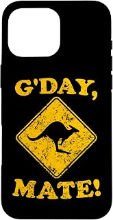 Vintage G'Day Mate Kangaroo Road Sign Australia Aussie Roo Case for iPhone 16 Pro Max