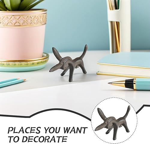 Miniatura 3 de EXCEART Figura de animal de hierro, escultura de caballo de burro, adornos de animales de escritorio para decoración de oficina en casa