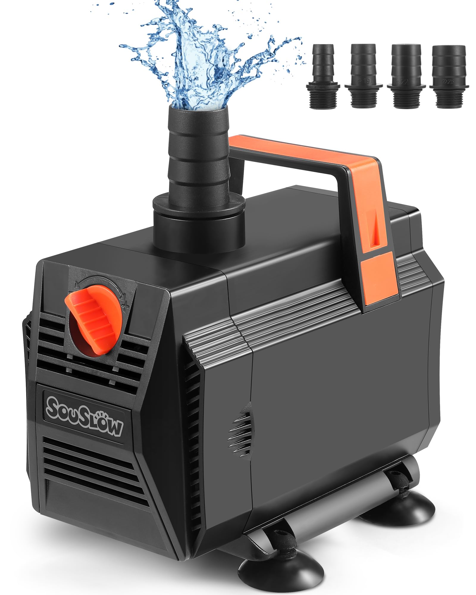 SOUSLOW Bomba de Agua Sumergible para Acuario de 30 W y 2000 L/H, Bomba para Estanque con Control de Caudal, Adecuada para Fuentes, Estatuas, Filtración, Hidroponía, Cascadas