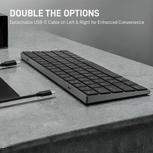 Miniatura 6 de BAROCCOMiSTEL AIRONE - Teclado mecánico plateado, diseño del 65%, interruptor Cherry MX ULP, retroiluminación RGB, cable USB-C, compatible con