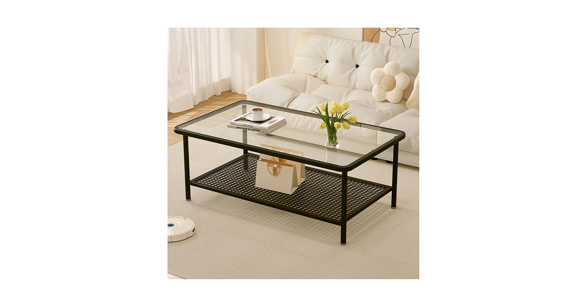 座敷机　ガラス板付 Amazon.co.jp: ローテーブル センターテーブル ガラステーブル