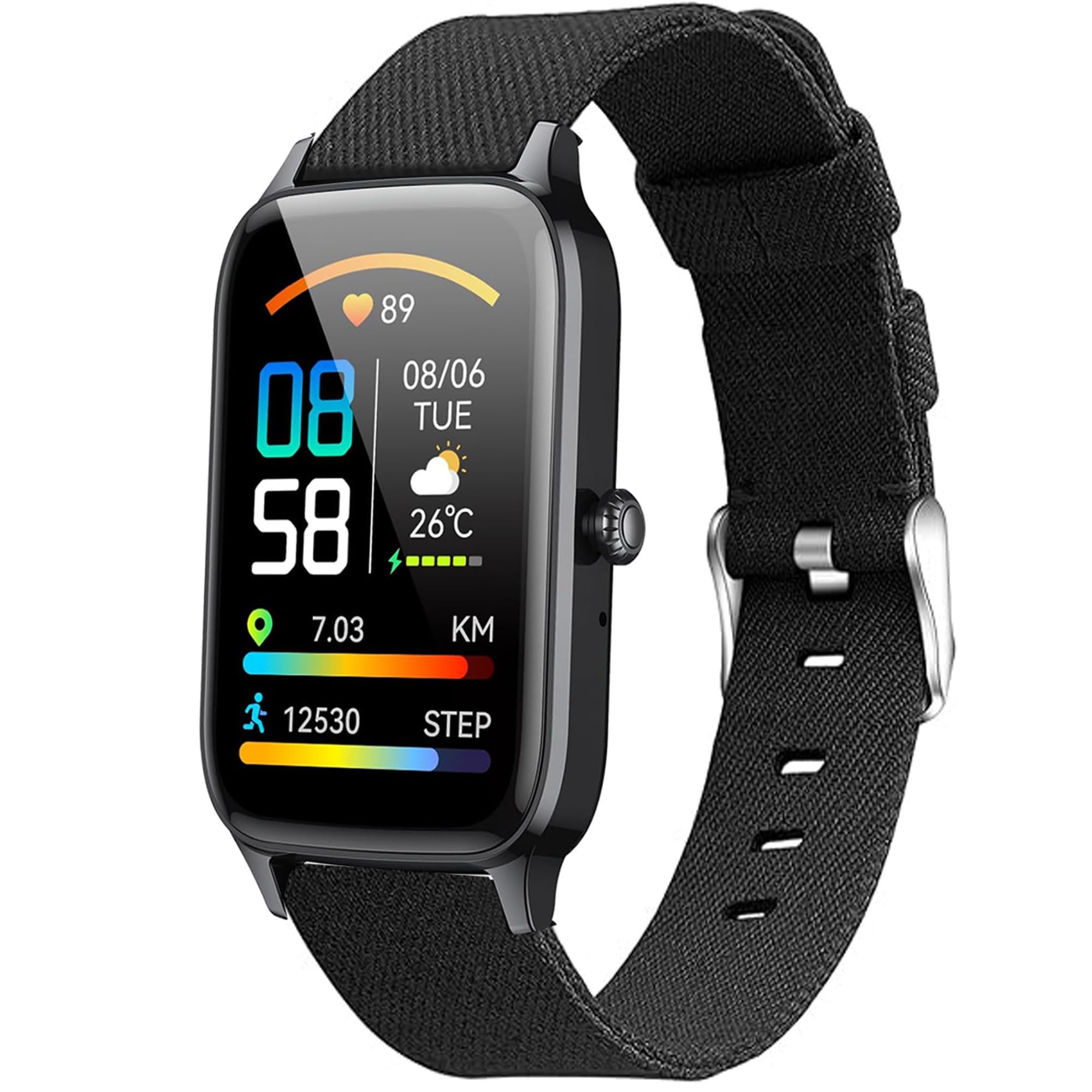 Blueshaweu Bracelet de rechange de 18 mm compatible avec la montre connectée Soudorv P97 1,57" P97, en nylon, pour montre connectée Soudorv P97/Dyurwa P97