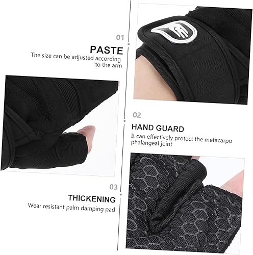 Miniatura 8 de YARNOW 2 pares de guantes para entrenamiento, guantes de fitness para hombre, guantes de entrenamiento para hombre, guantes de gimnasio para