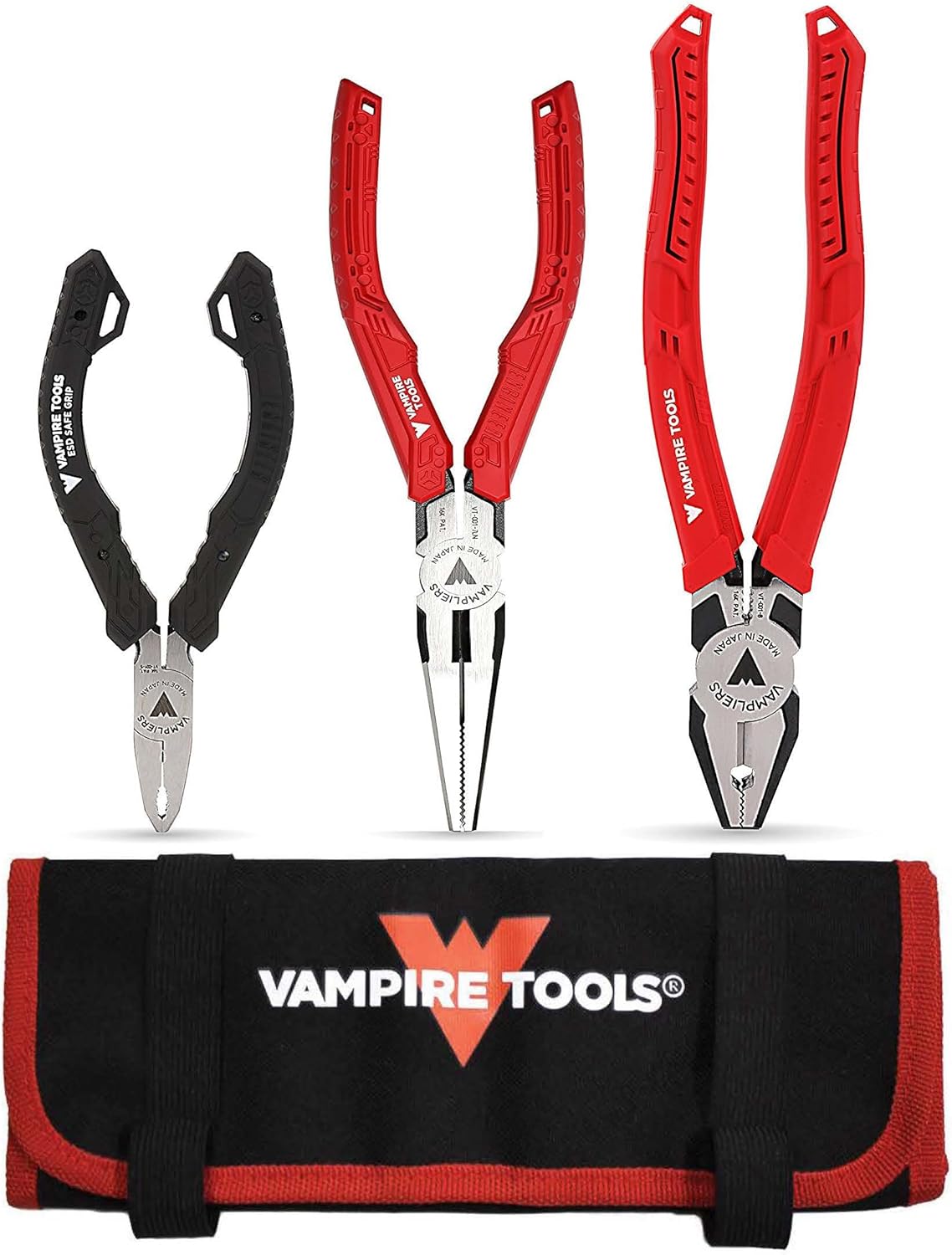 VamPLIERS VT001S3EPGS 3PC Specialty Screw Extraction Pliers Gift