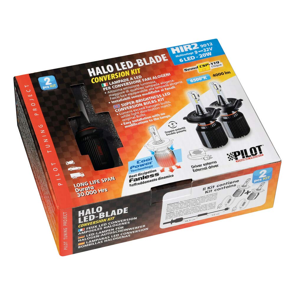 PILOT 57815 9-32V Halo LED Serie 3 Blade - (HIR2 9012) - 20W - PX22d - 2 pz - Scatola