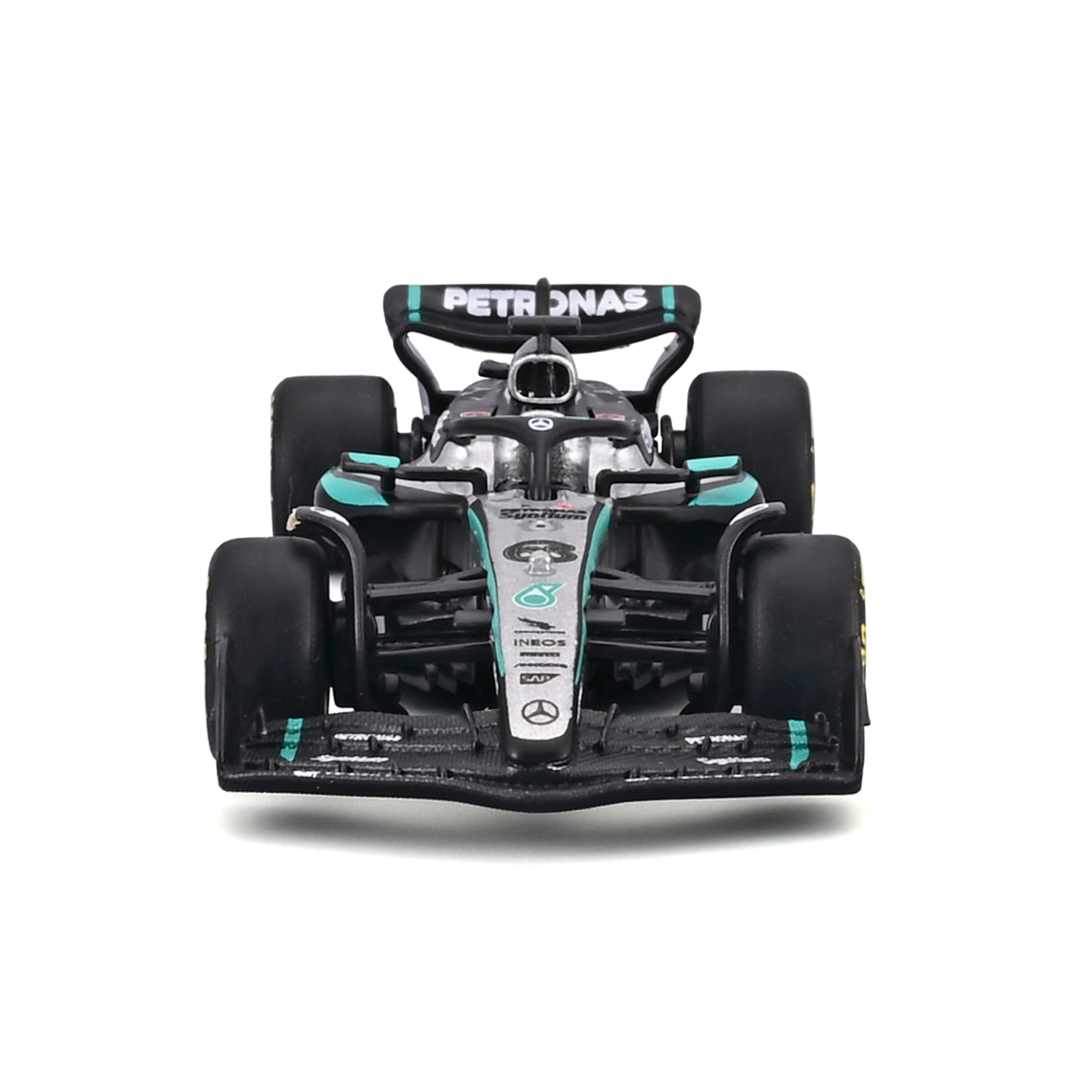 1:64 F1 Model for Benze F1 2025 W16 12# Kimi Antonelli 63# F1
