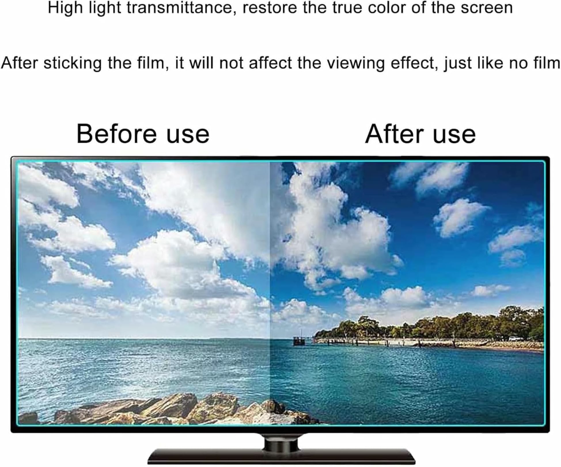 Protectores De Pantalla para TV De 32 A 75 Pulgadas, Película Anti Luz Azul para TV - Filtro Protector De Pantalla Anti UV Compatible con Pantallas LCD, Led, OLED 4K Y Ql~/