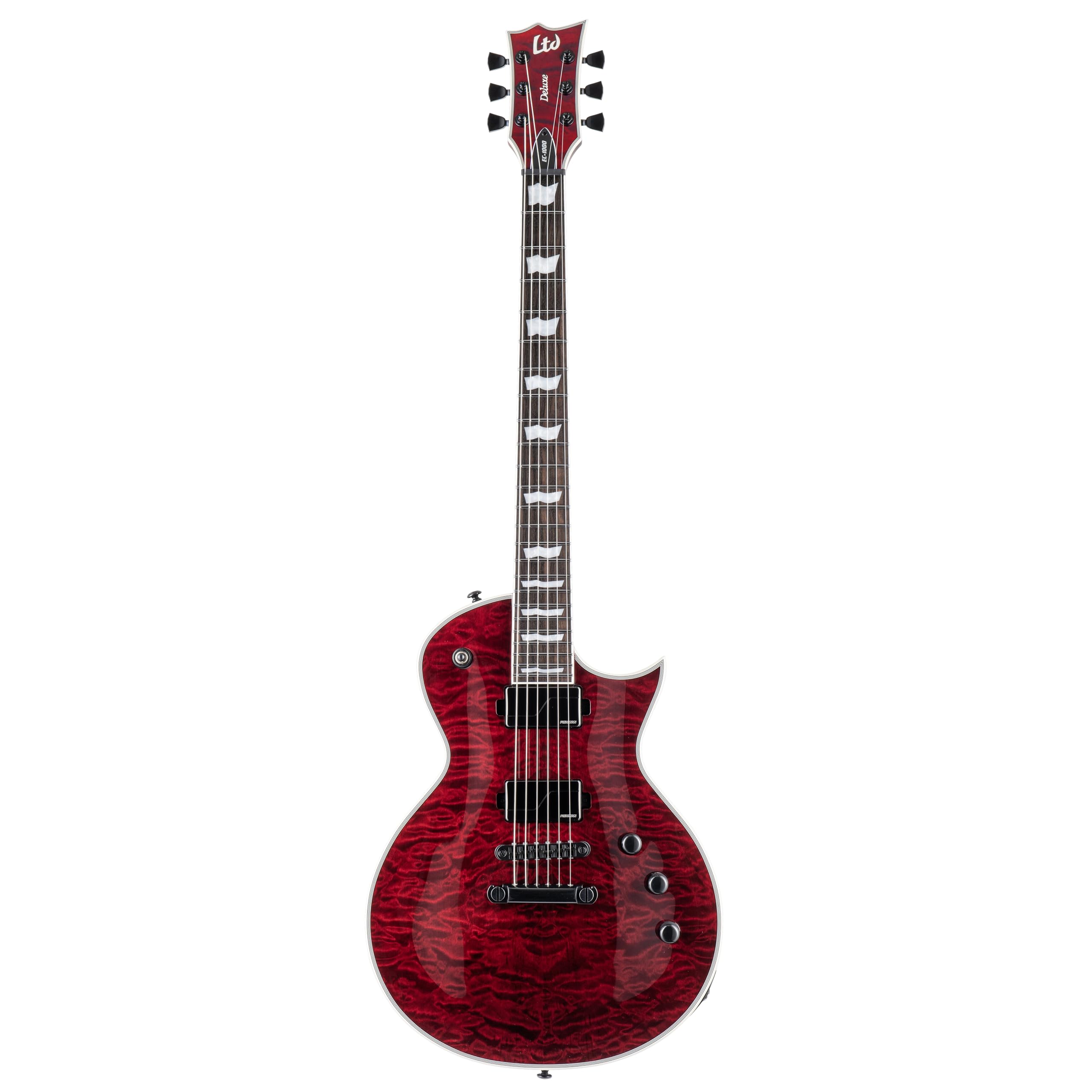 Amazon.com: ESP LTD Deluxe EC-1000QM Electric Guitar, See-Thru
