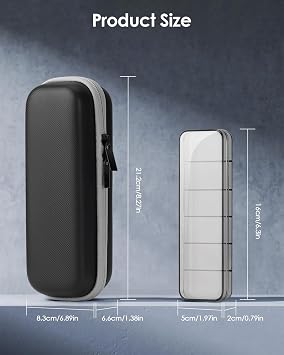حقيبة سفر Yinke Hard EVA لسلسلة OneBlade & Braun 7/9، صندوق تخزين ماكينة حلاقة كهربائية مقاومة للماء للرجال مع منظم مرفقات، حقيبة واقية لشفرة الحلاقة
