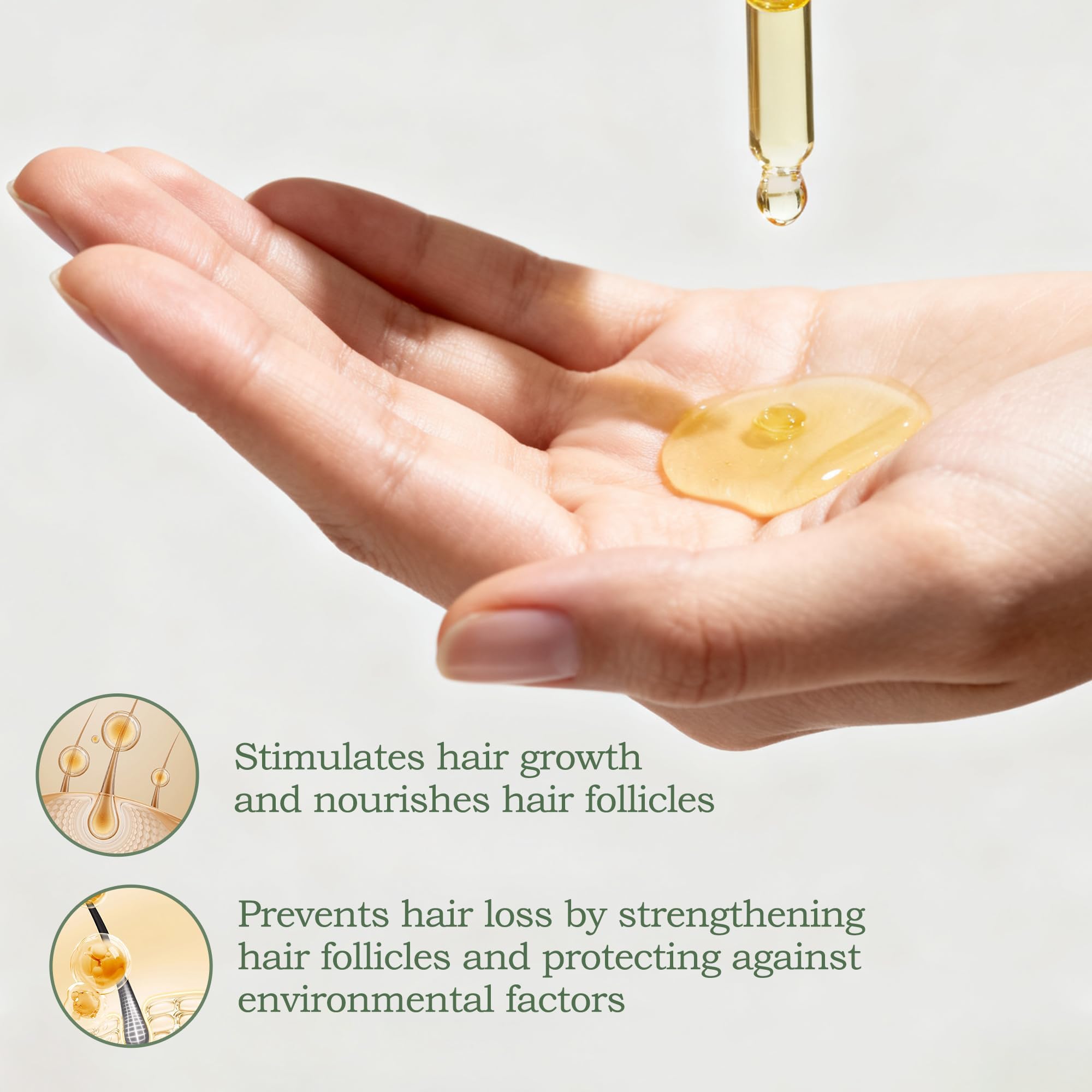 Natural Hair Growth Oil - Rosemary Oil for Hair Growth Organic for Growth and Dry Damaged Hair Salon-Grade Volumizing & Nourishment2PCS product thumbnail 5