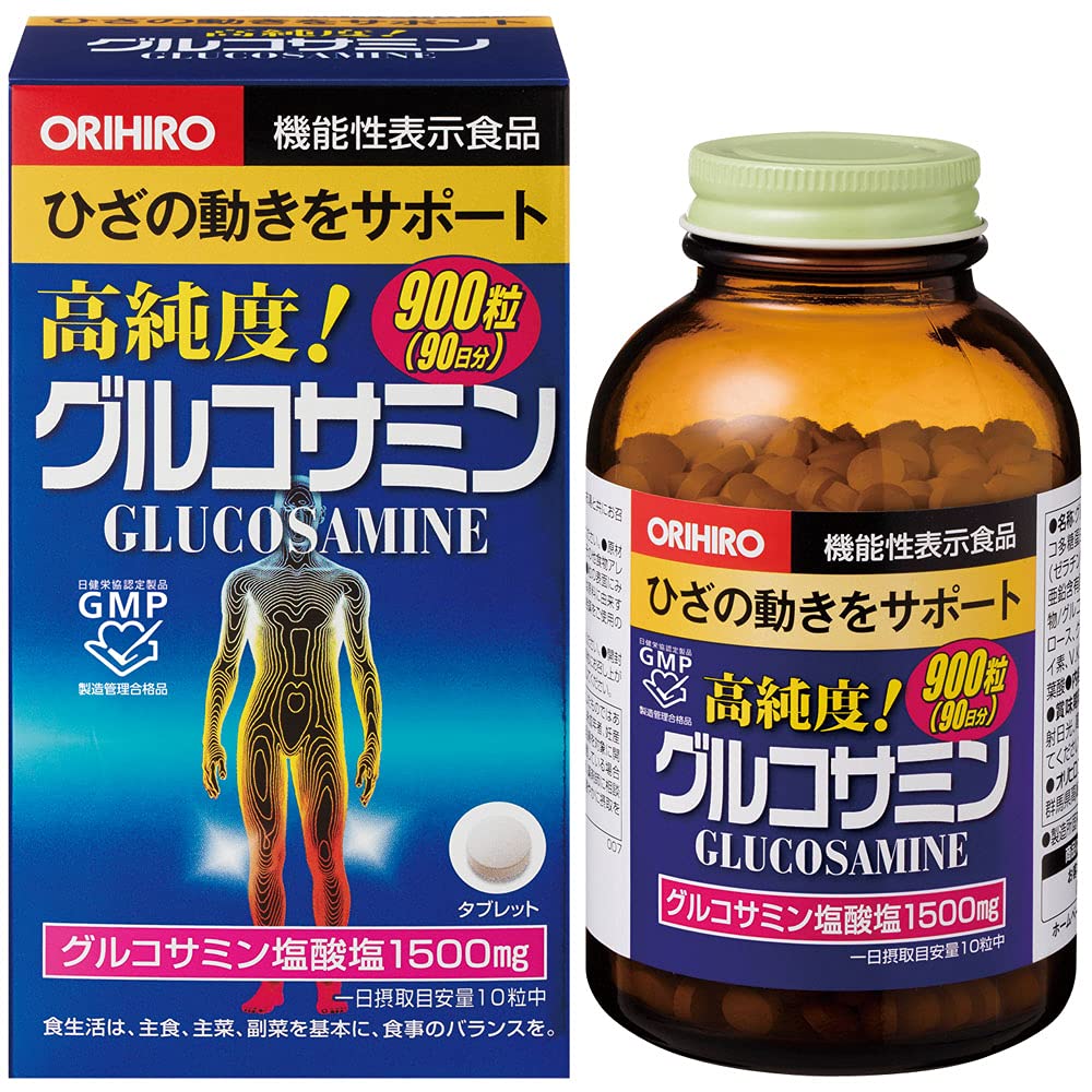 Amazon | オリヒロ 高純度 グルコサミン 徳用 900粒(90日分) | ORIHIRO 