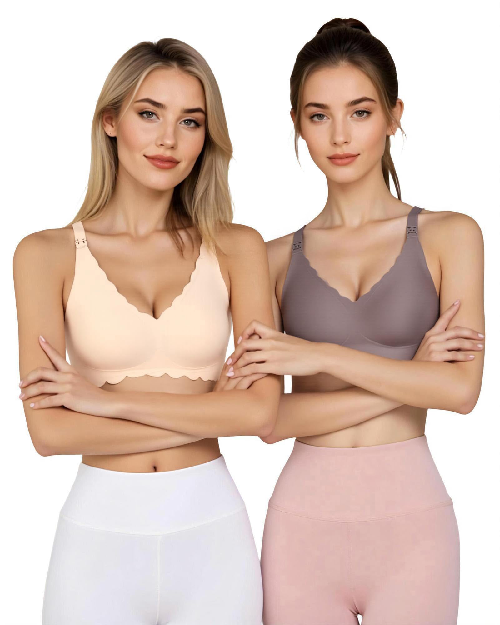 Gailife Lot de 3 soutiens-gorge d'allaitement sans couture sans fil soutiens-gorge de grossesse grossesse soutien-gorge d'allaitement doux