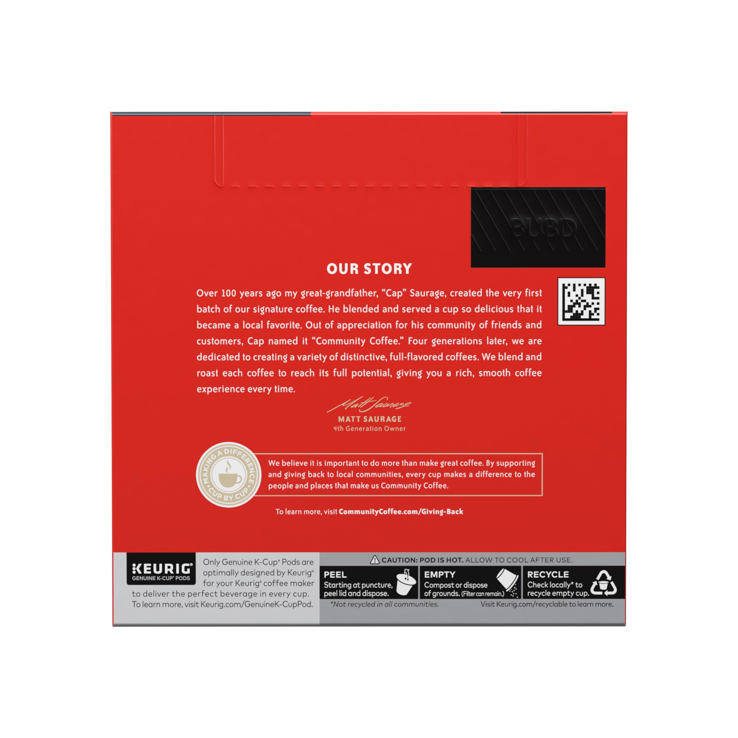 Community Coffee Signature Blend Dark Roast Keurig K-Cup Pods pojedyncza porcja 48 sztuk (1 opakowanie)