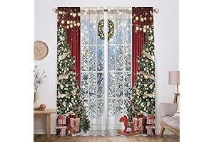 Allenjoy Christmas Curtains: Festive Glamour for Your Holidays