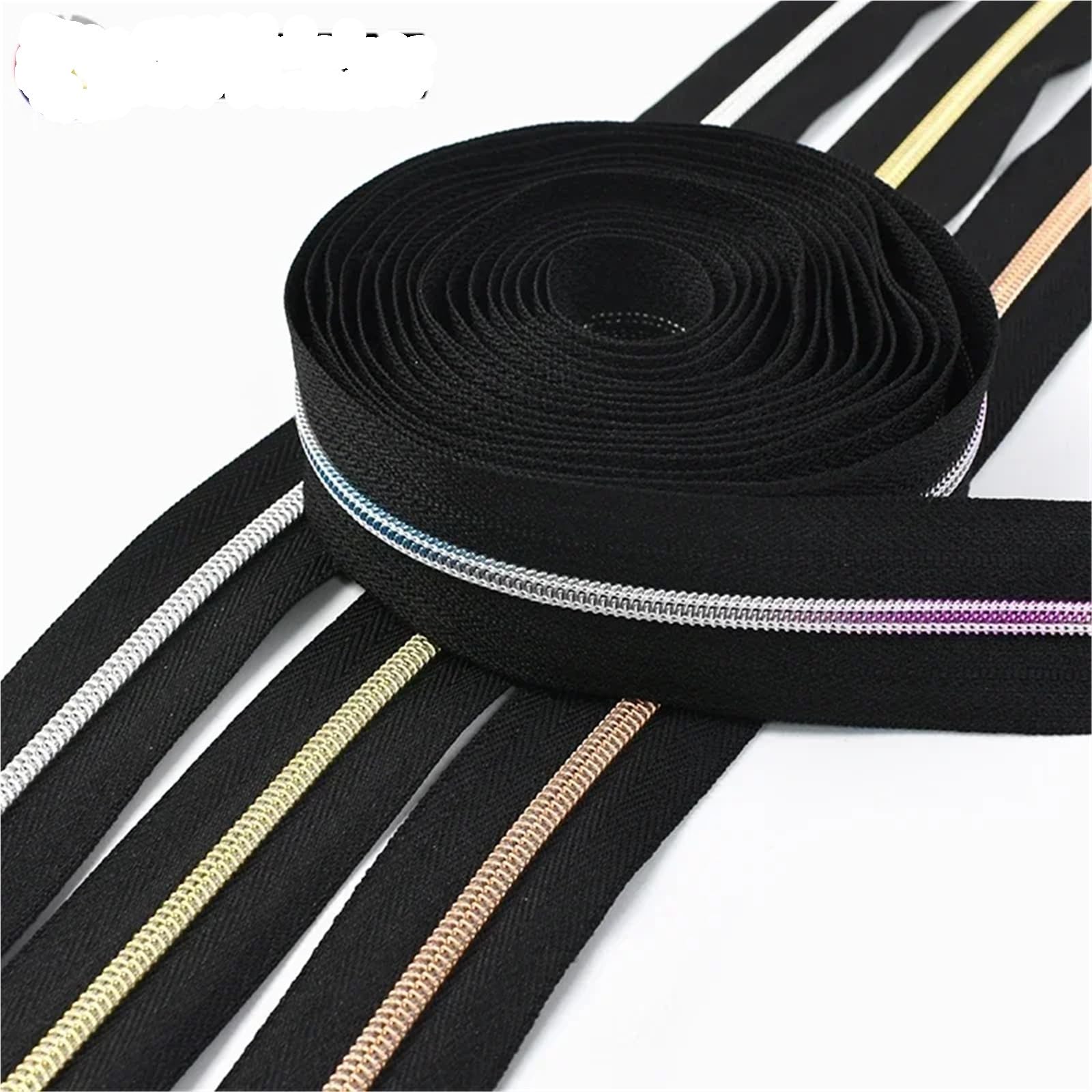Cerniere Lampo 2pc 2-10M 3# 5 Cerniere in nylon Nastro in borsa Zaino Cursore Cerniera Cappotto Giacca Zip Tira Kit di riparazione Accessori for cucire fai da te(Pink,10Meters,No5)