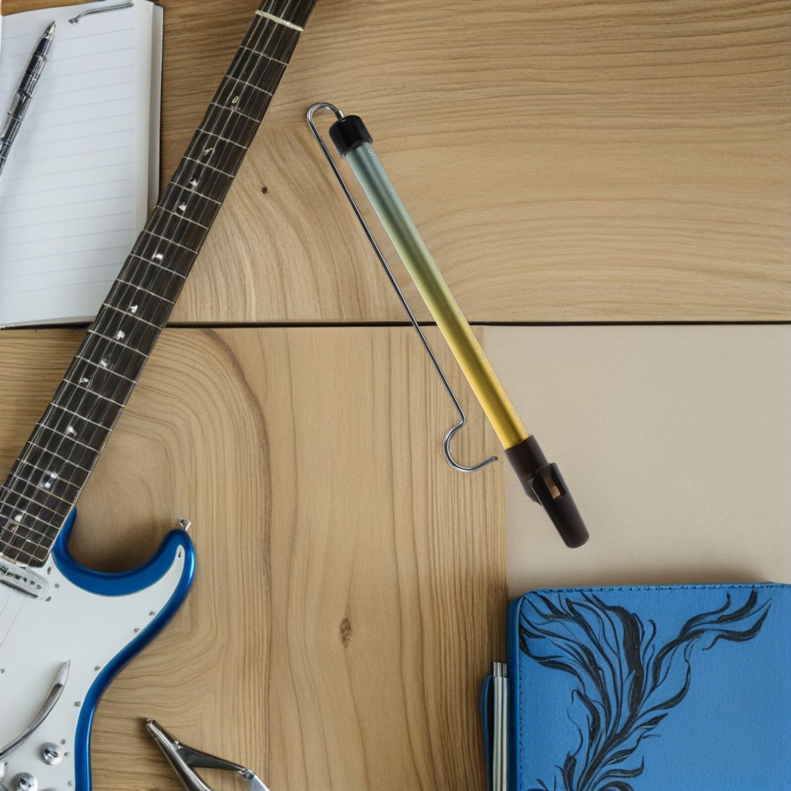 ibasenice Flauta Deslizante de Aleación de Aluminio y ABS con Doble Escala, Silbato Deslizante para Expresión Musical Creativa en Fiestas, Tono Ajustable y Transiciones Suaves