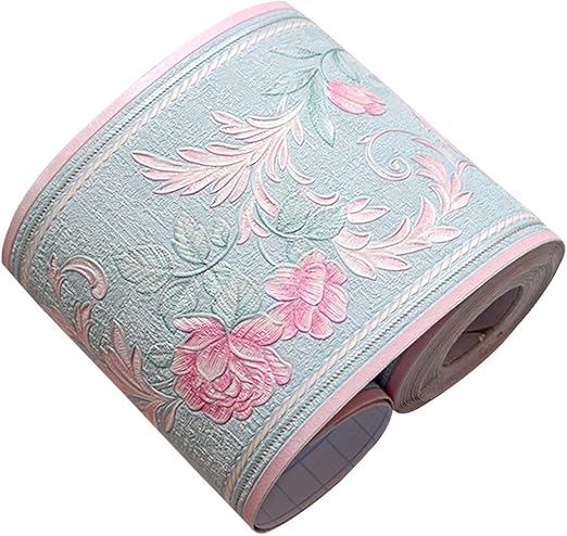 Amazon Co Jp Umora トリムボーダー 壁紙シール 防水壁紙 ウォールステッカー 3d ブルー 藤花 Diy 工具 ガーデン